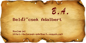 Belácsek Adalbert névjegykártya